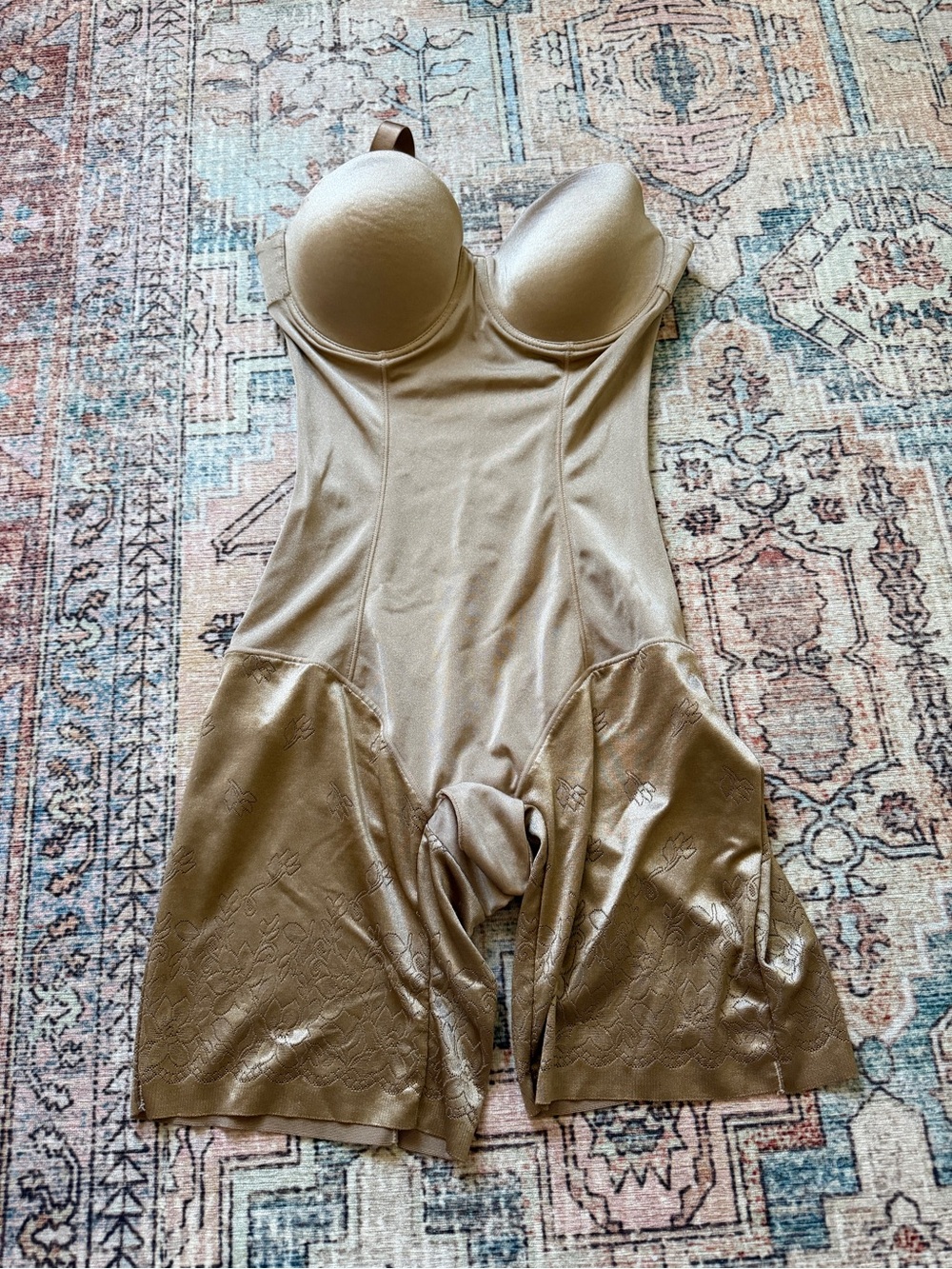Firm-Shape Strapless Bodysuit Shapewear in Taupe
